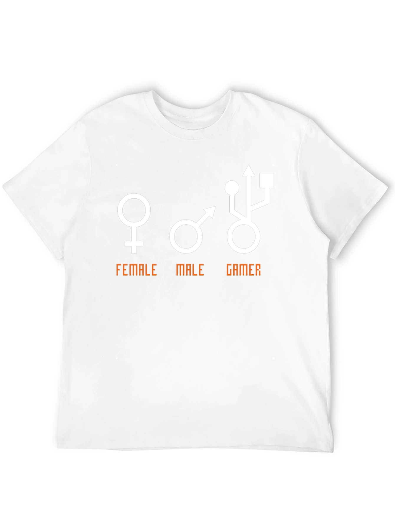 Funny Gamer T-Shirt: Female Male Gamer USB