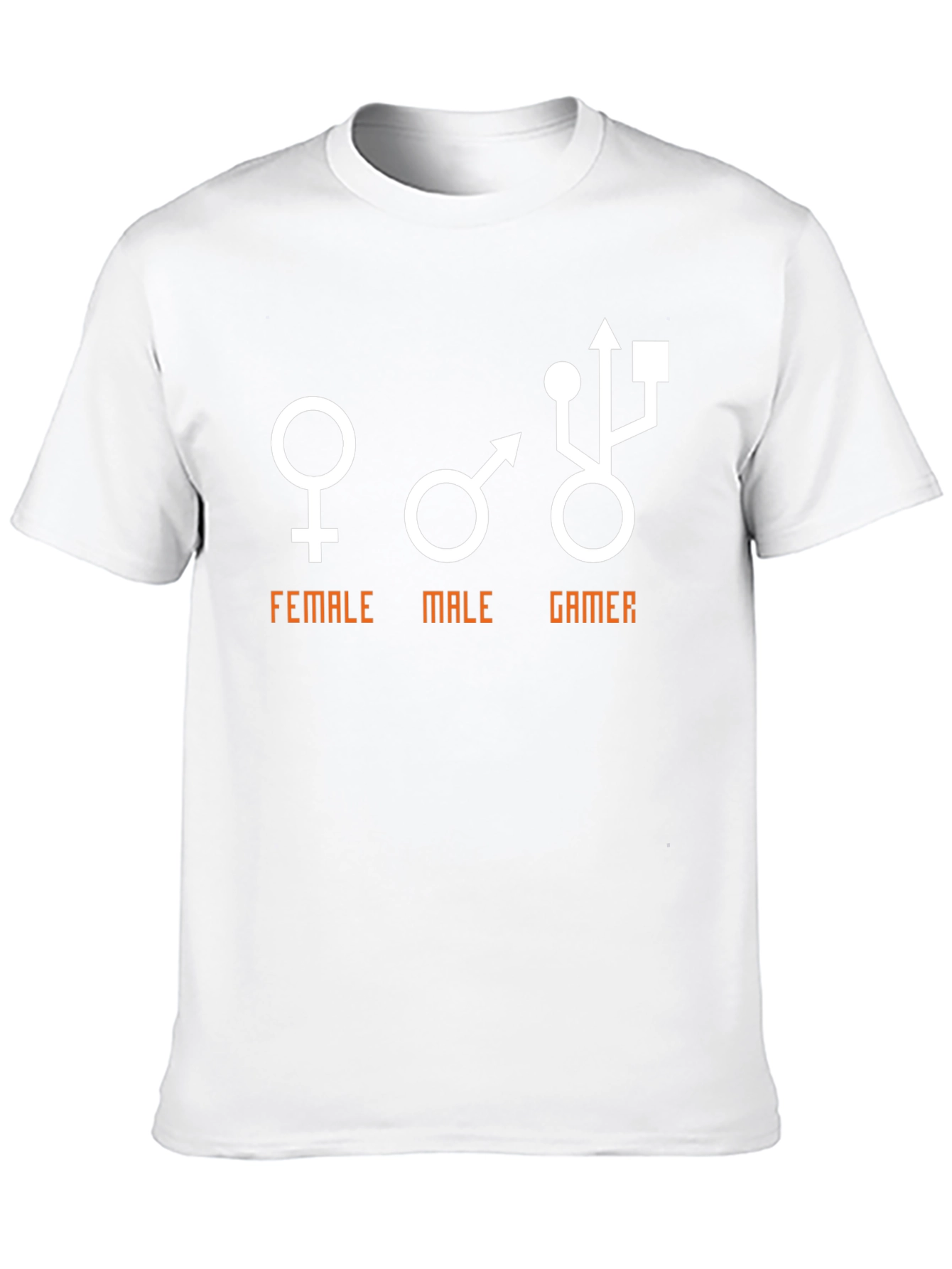 Funny Gamer T-Shirt: Female Male Gamer USB