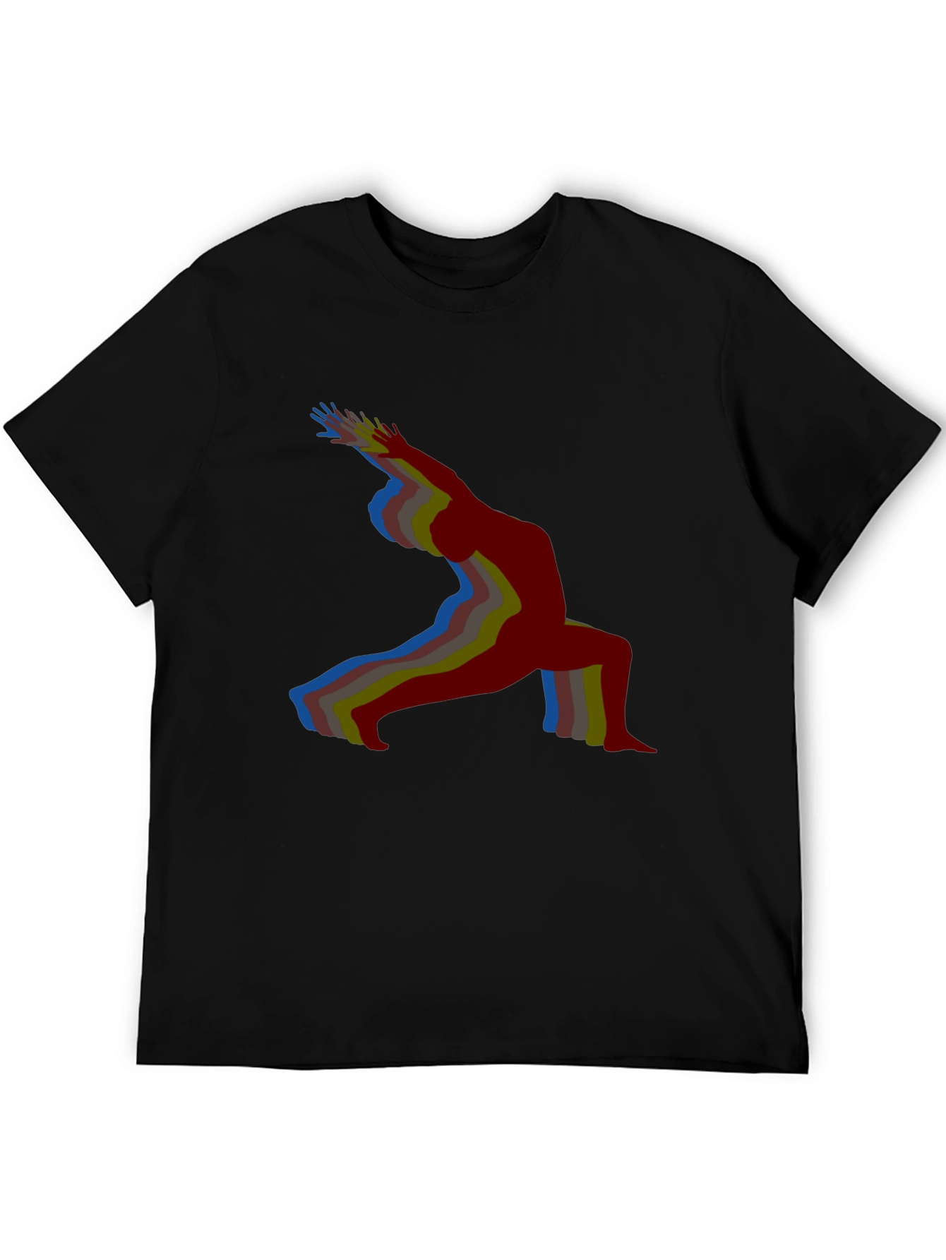 Yoga Pose Black T-Shirt - Mens Graphic Tee