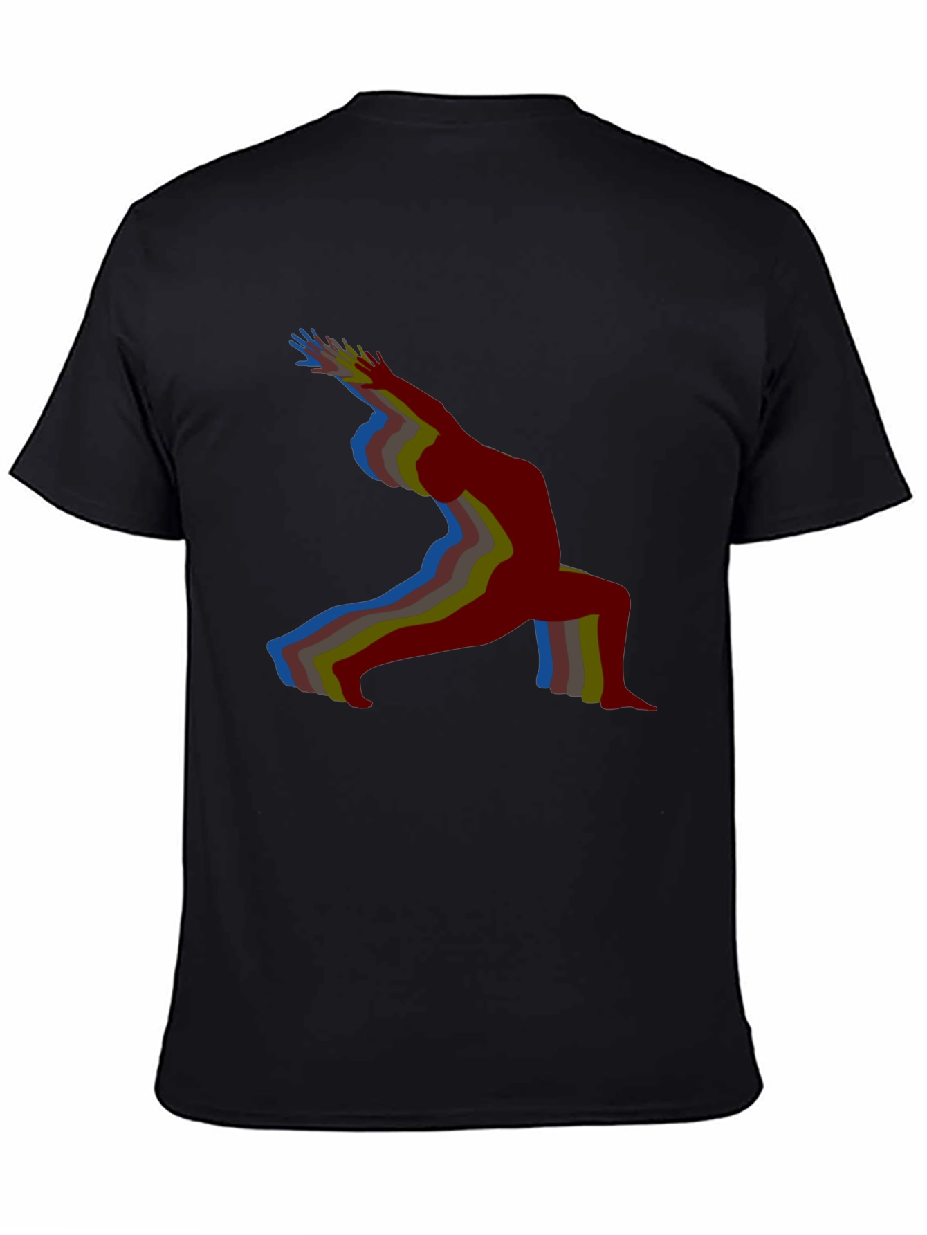 Yoga Pose Black T-Shirt - Mens Graphic Tee