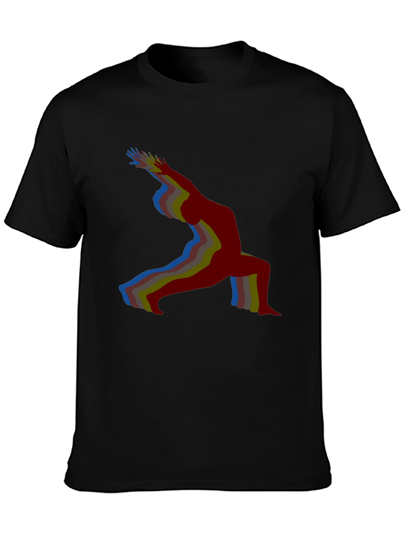 Yoga Pose Black T-Shirt - Mens Graphic Tee