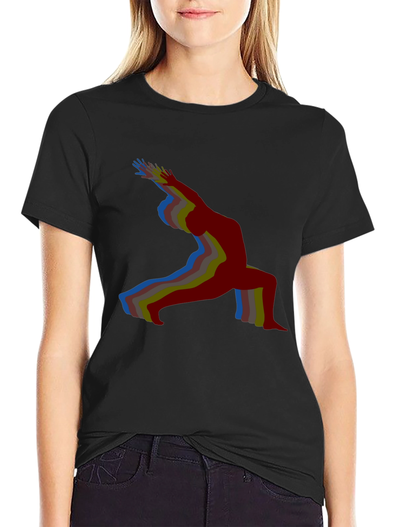 Yoga Pose Black T-Shirt - Mens Graphic Tee