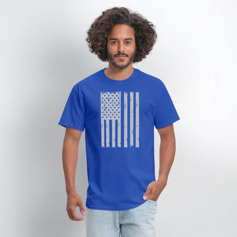 Verticle White American Flag