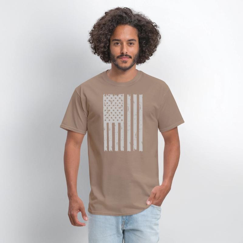 Verticle White American Flag