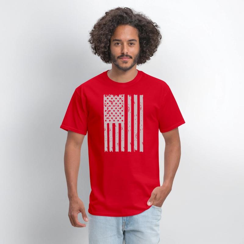 Verticle White American Flag