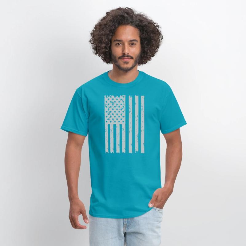 Verticle White American Flag