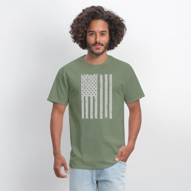 Verticle White American Flag