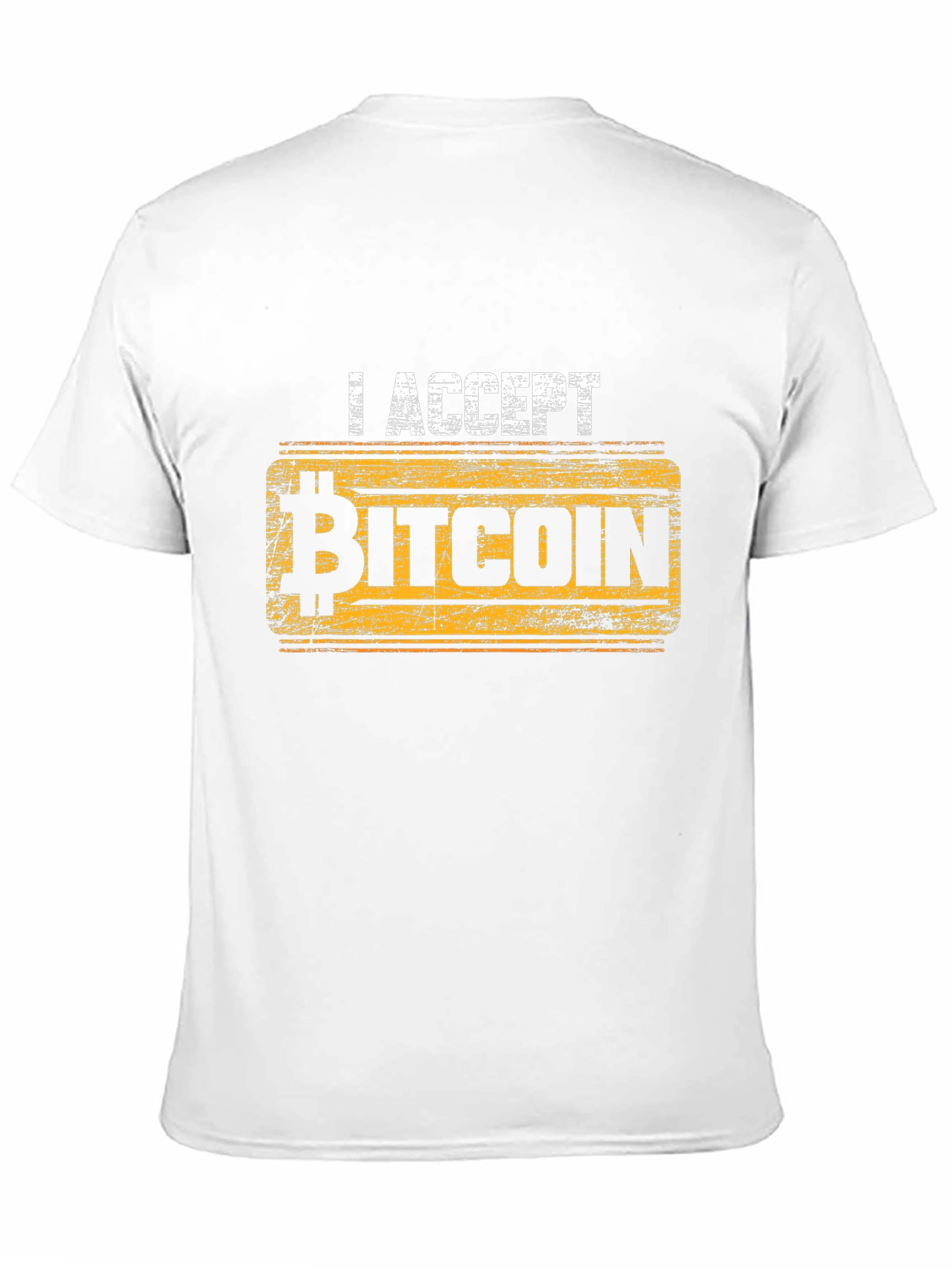 I Accept Bitcoin Black T-Shirt - Crypto Currency Fashion