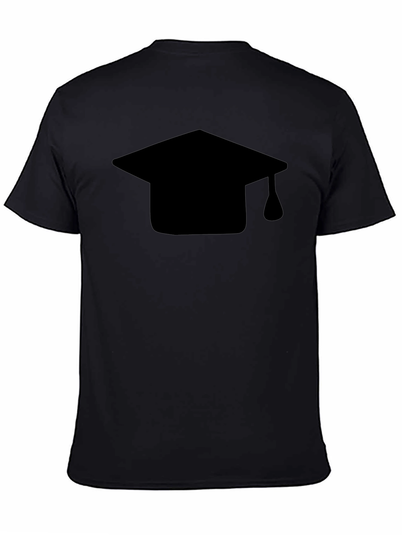 Graduation Cap Graphic Tee - Black