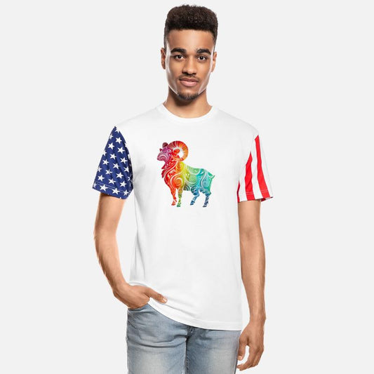 Vibrant Swirl Art Ram