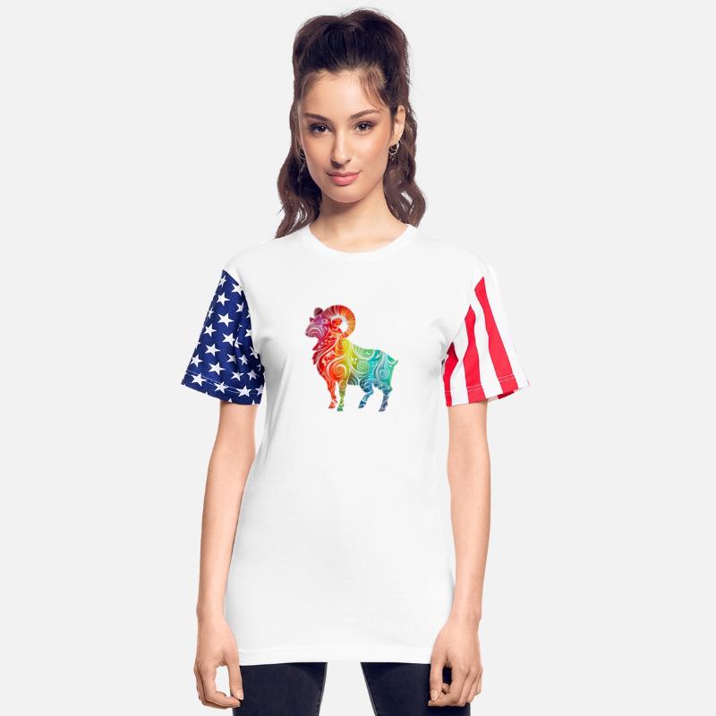 Vibrant Swirl Art Ram