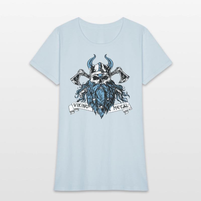 Viking Metal Skull Beard Ax Music