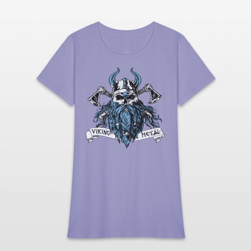 Viking Metal Skull Beard Ax Music