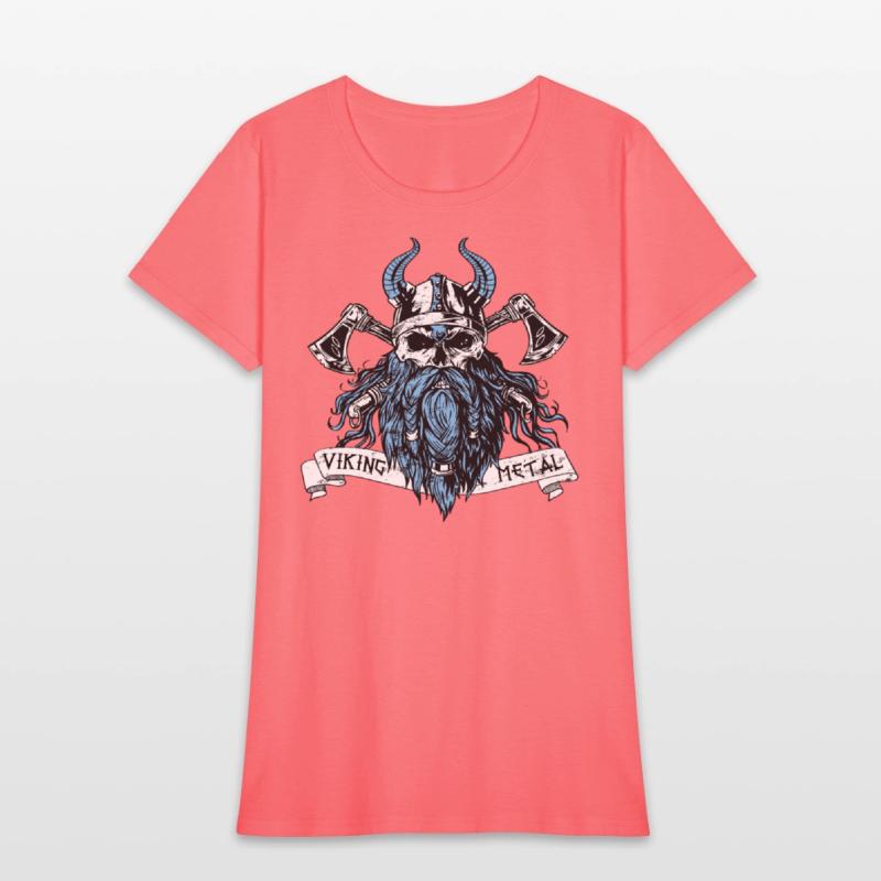 Viking Metal Skull Beard Ax Music