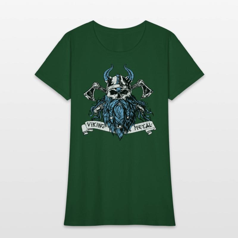 Viking Metal Skull Beard Ax Music