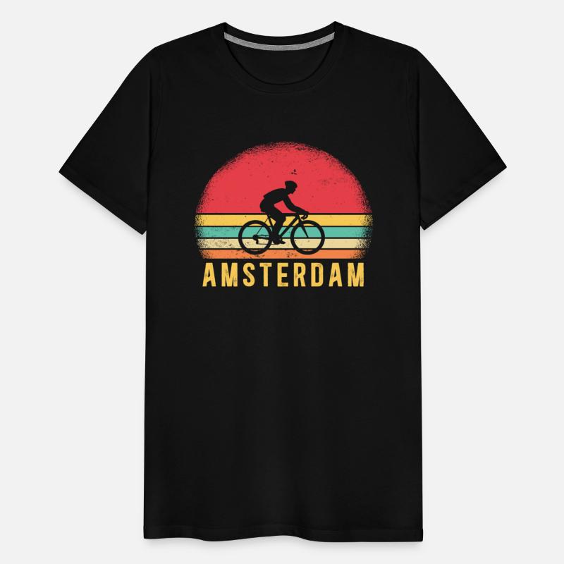 Vintage Retro Bike Cyclist Amsterdam Netherlands