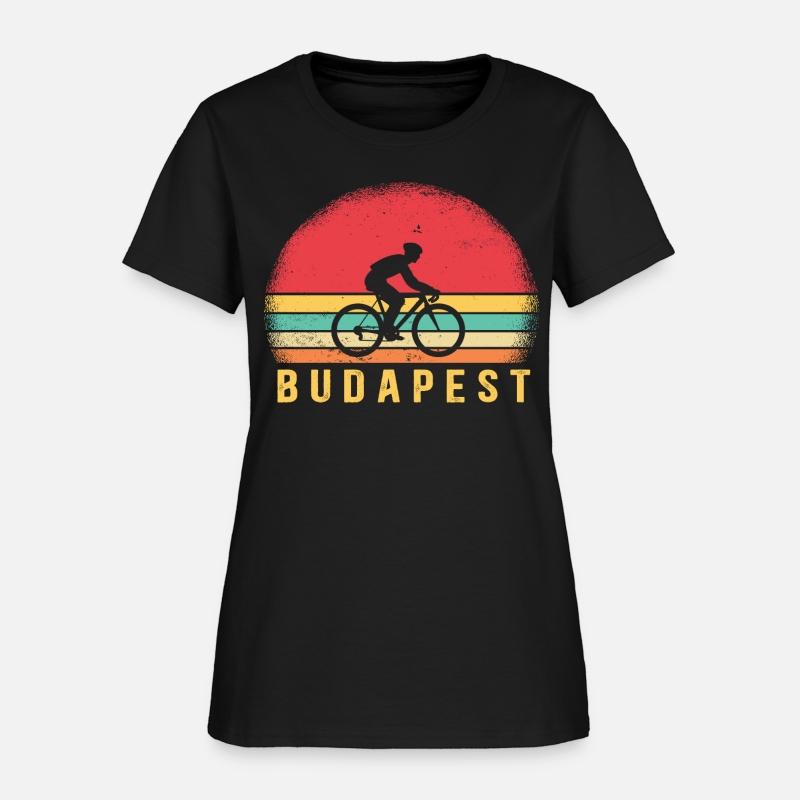 Vintage Retro Bike Cyclist Budapest Hungary