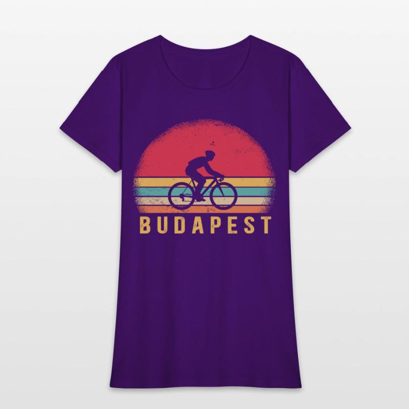 Vintage Retro Bike Cyclist Budapest Hungary