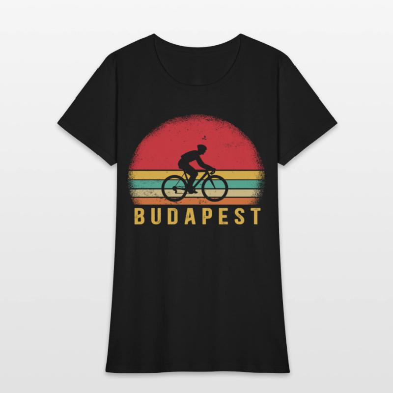 Vintage Retro Bike Cyclist Budapest Hungary