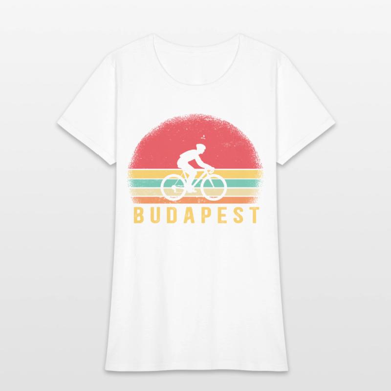 Vintage Retro Bike Cyclist Budapest Hungary