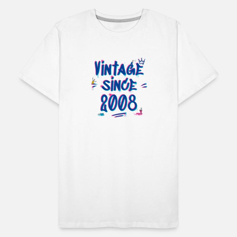 Vintage Since 2008 Graffiti Glitch 17th Birthday