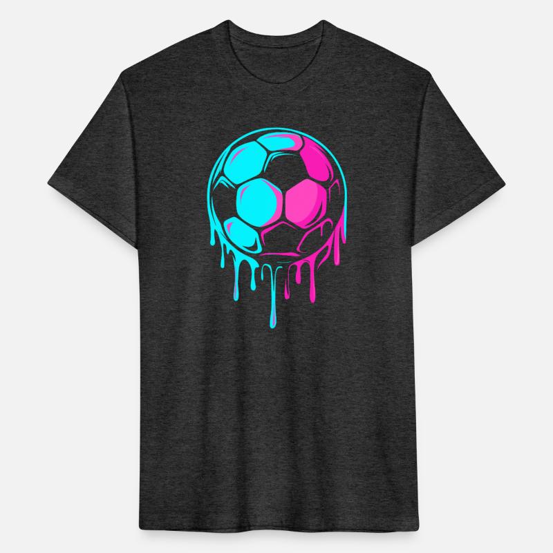 Vivid Dripping Soccer Ball Artwork