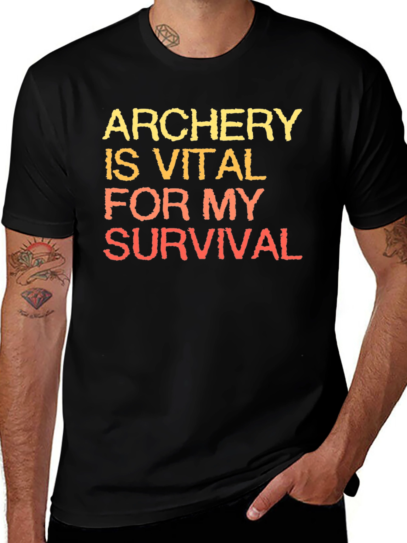 Archery Survival Tee - Black Graphic T-Shirt