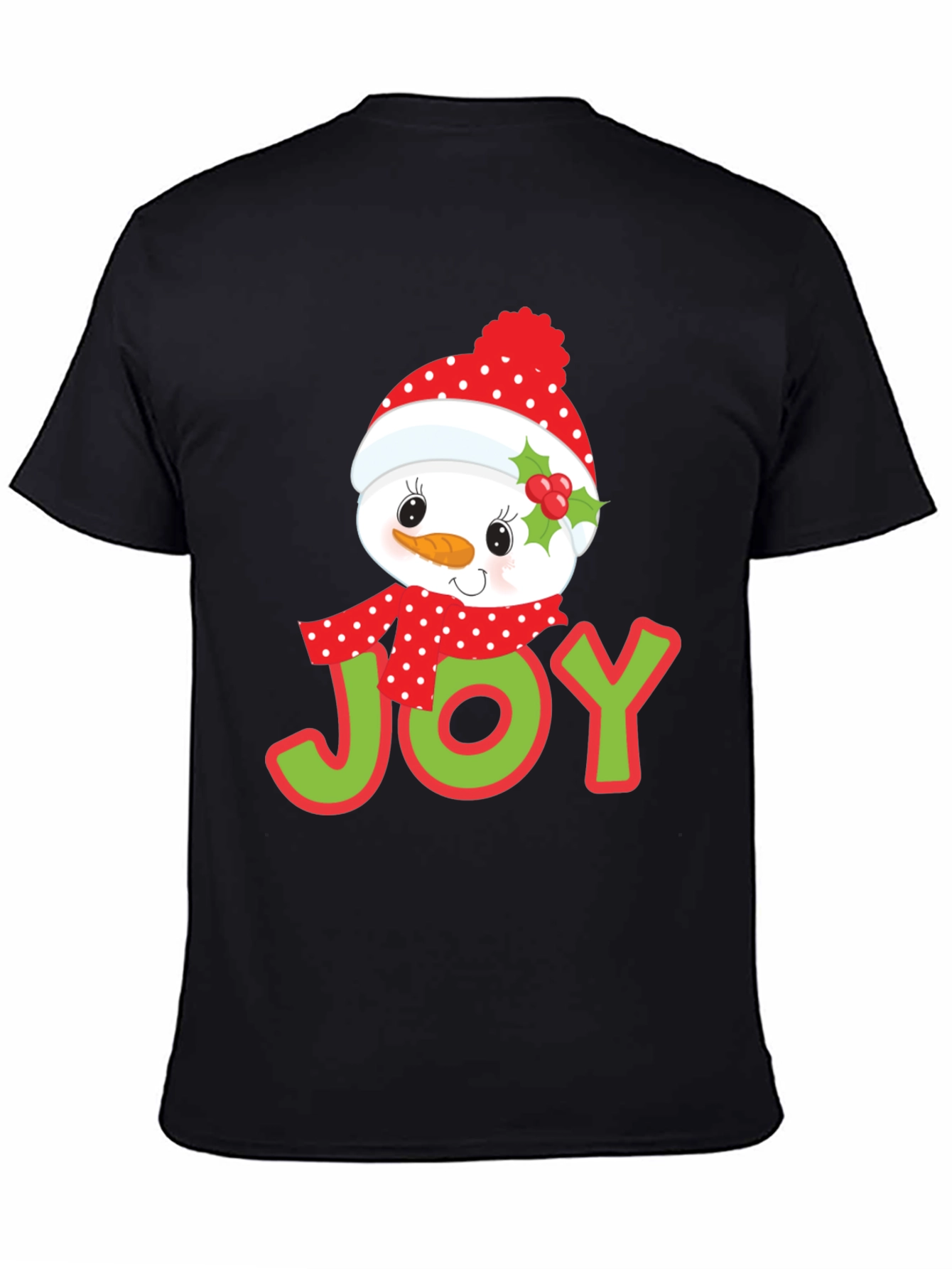 Joyful Snowman Graphic Tee - Holiday Cheer T-Shirt