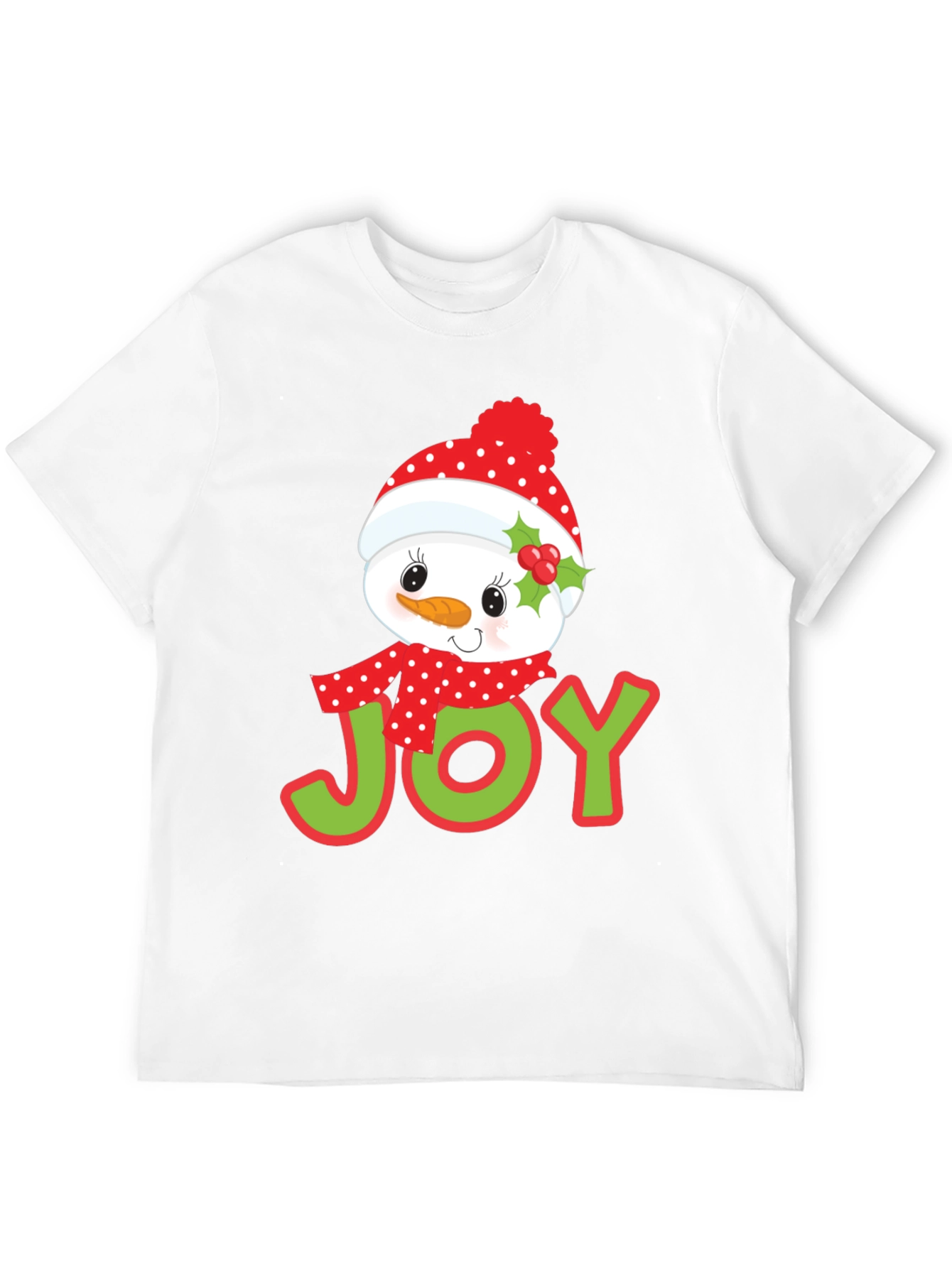 Joyful Snowman Graphic Tee - Holiday Cheer T-Shirt