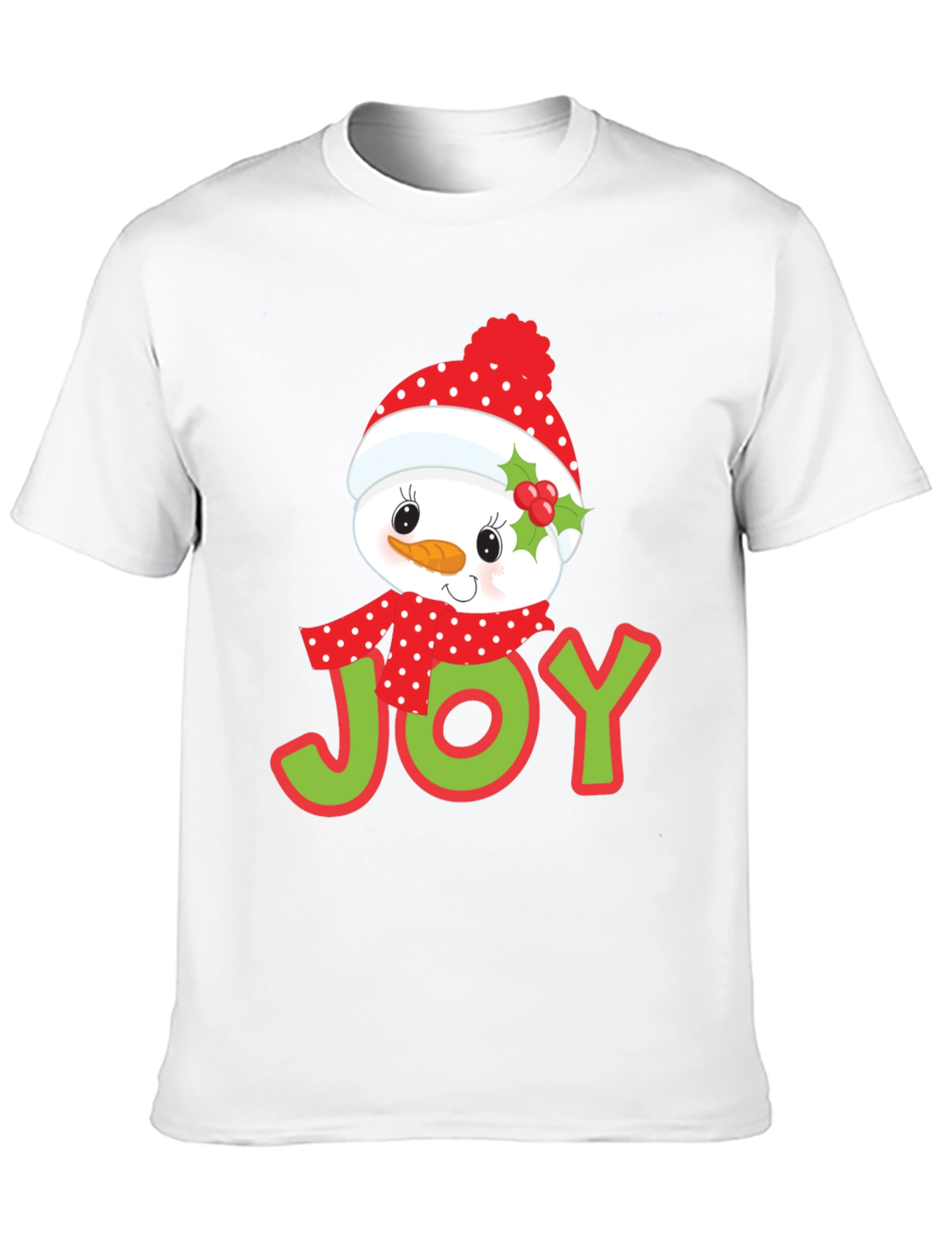 Joyful Snowman Graphic Tee - Holiday Cheer T-Shirt