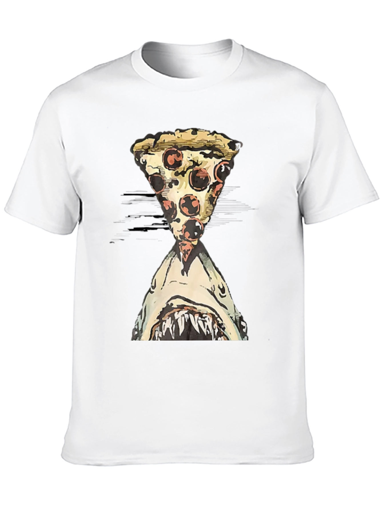 Pizza Shark T-Shirt - Novelty Graphic Tee