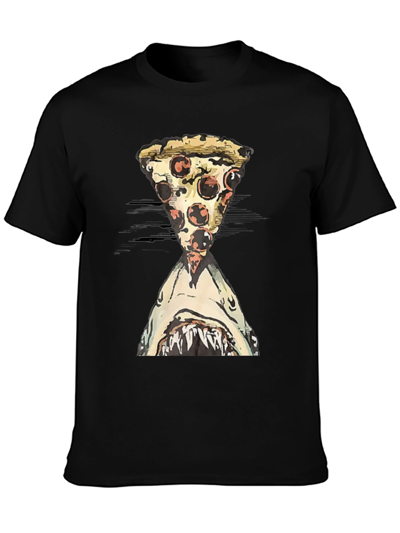 Pizza Shark T-Shirt - Novelty Graphic Tee