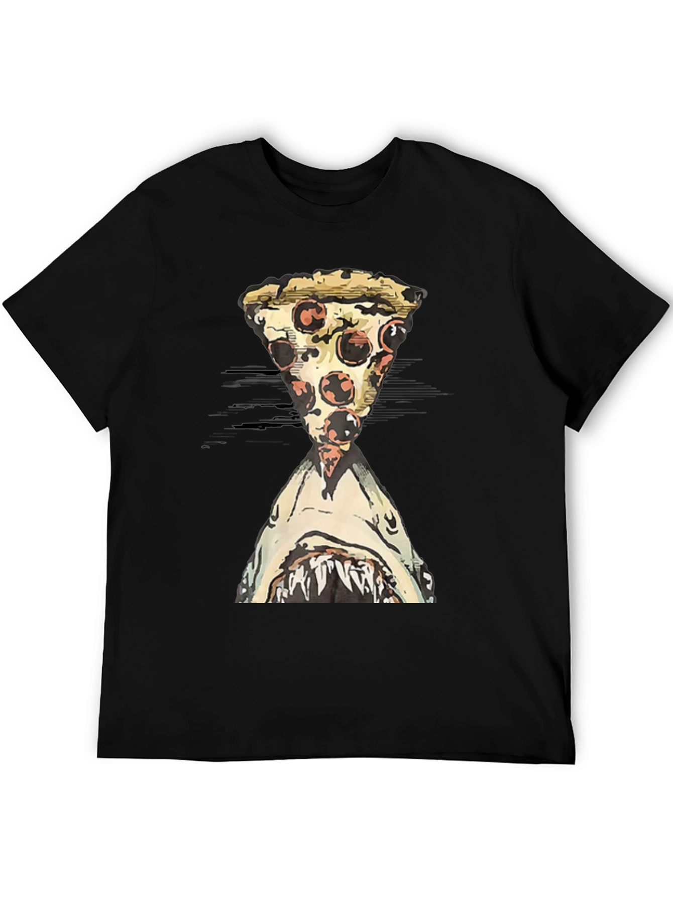 Pizza Shark T-Shirt - Novelty Graphic Tee