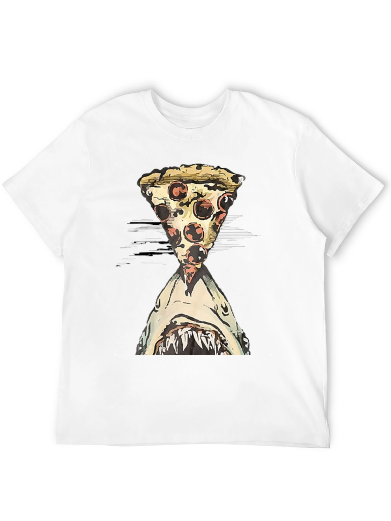 Pizza Shark T-Shirt - Novelty Graphic Tee