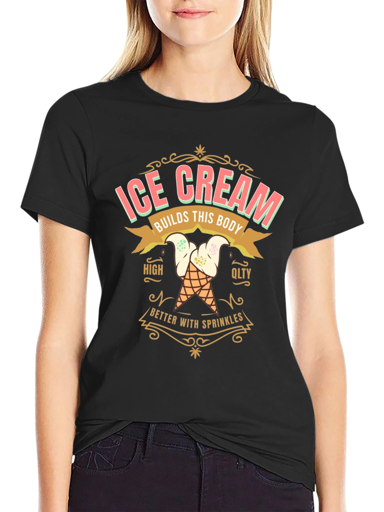 Ice Cream Builds This Body Graphic T-Shirt