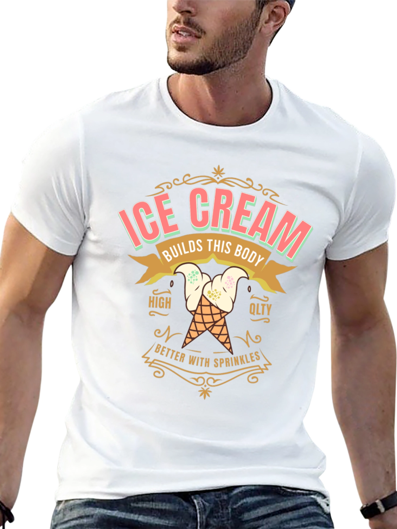 Ice Cream Builds This Body Graphic T-Shirt