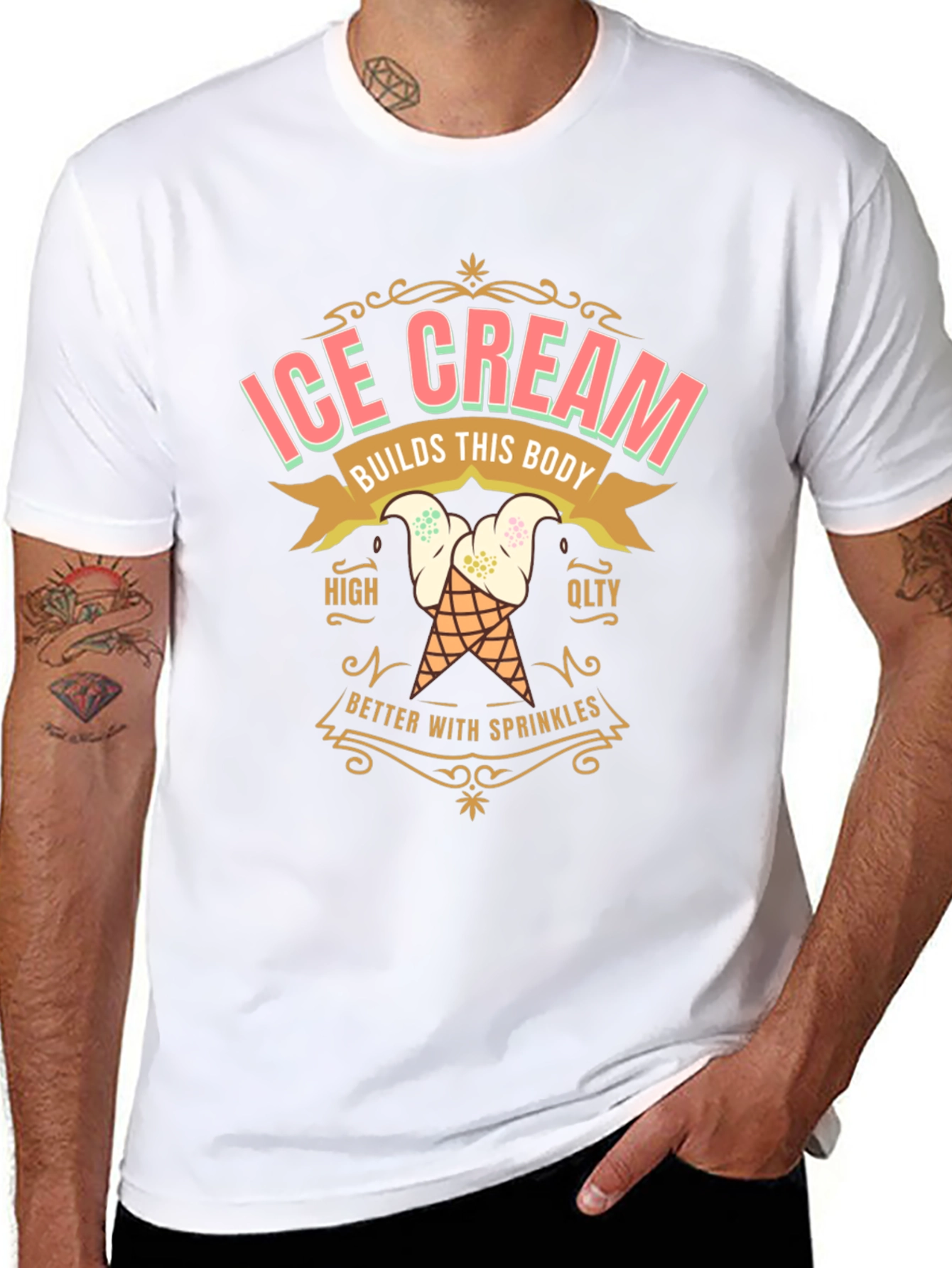 Ice Cream Builds This Body Graphic T-Shirt