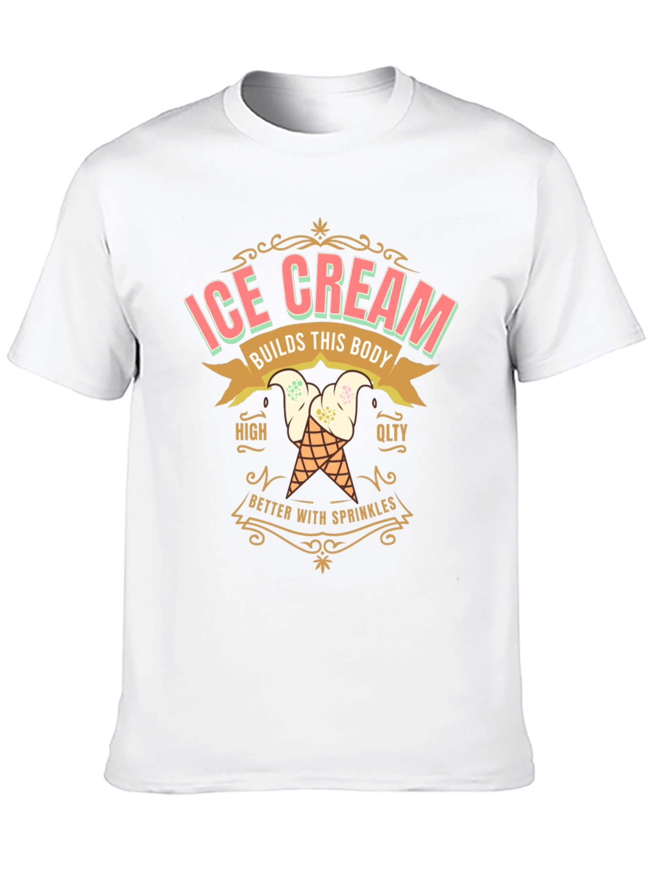 Ice Cream Builds This Body Graphic T-Shirt