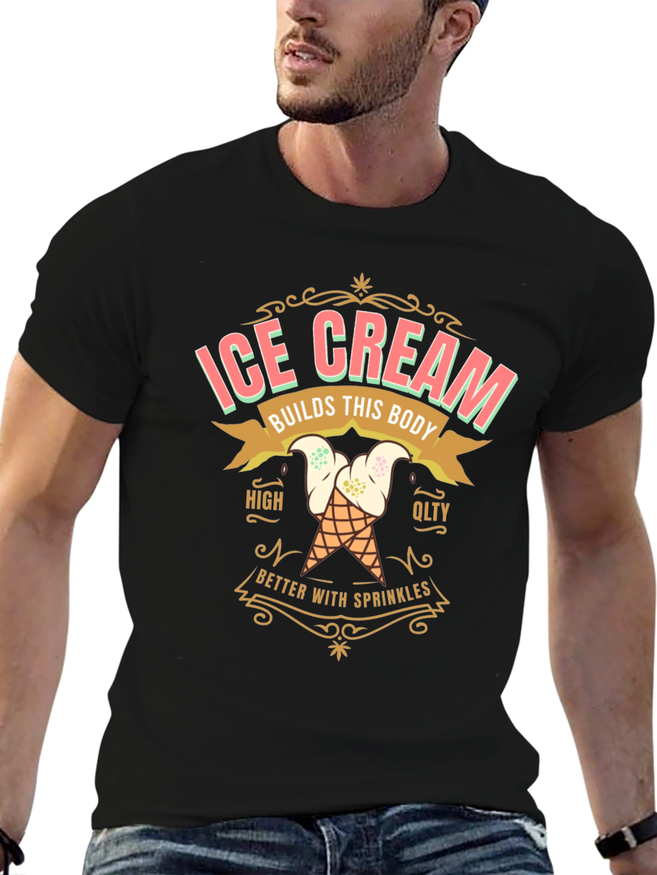 Ice Cream Builds This Body Graphic T-Shirt