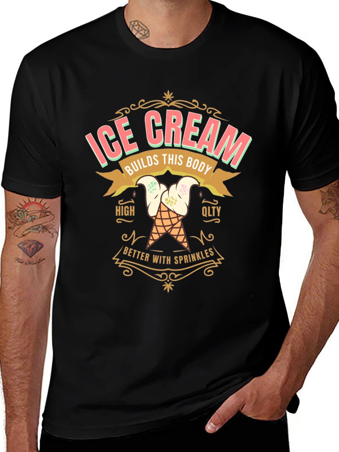 Ice Cream Builds This Body Graphic T-Shirt