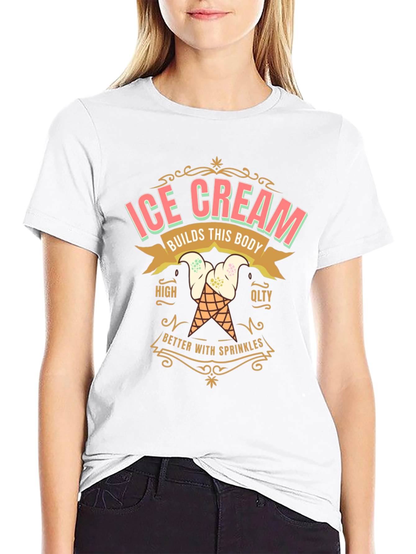 Ice Cream Builds This Body Graphic T-Shirt