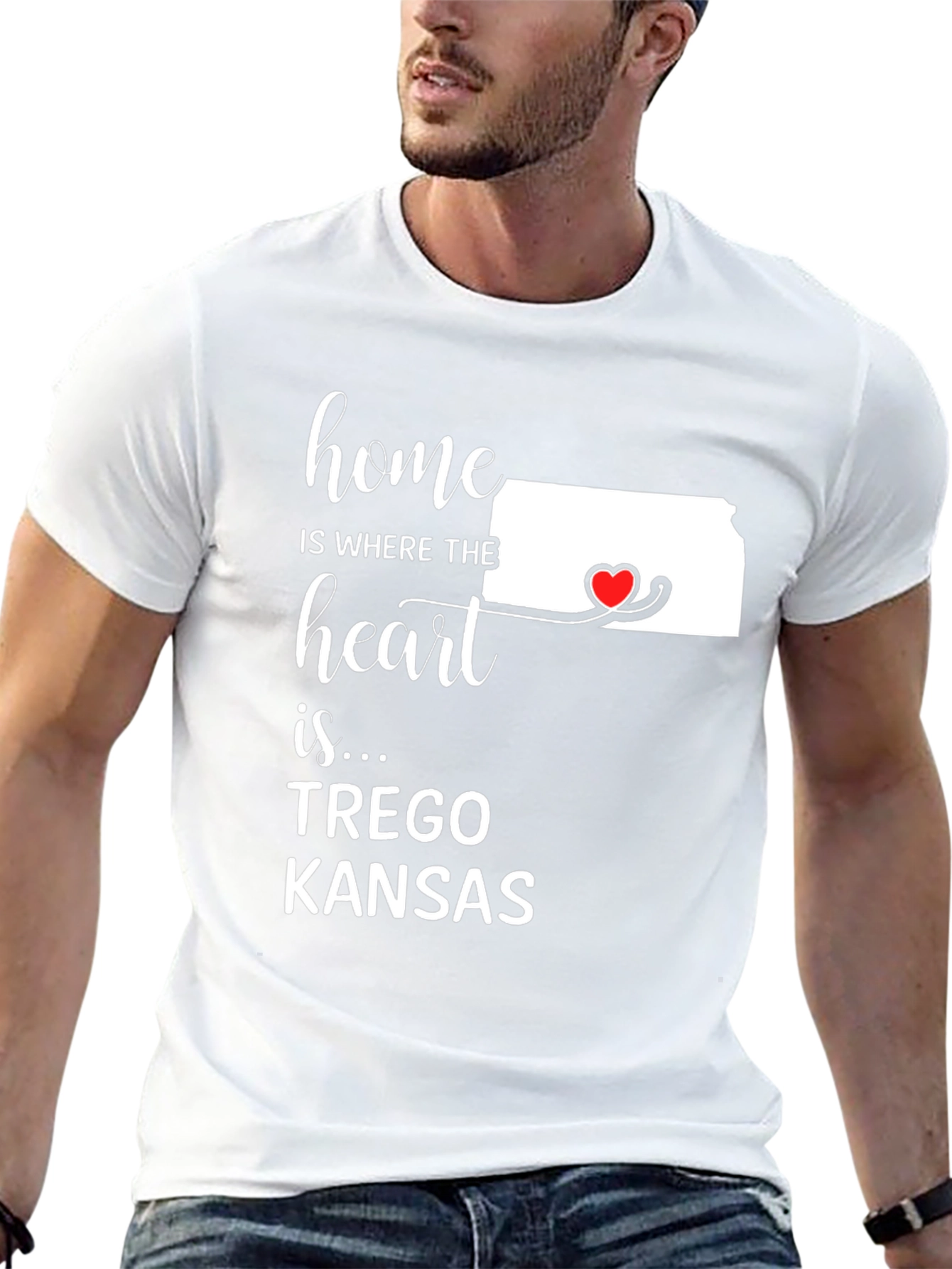 Home is Where the Heart is Trego Kansas T-Shirt