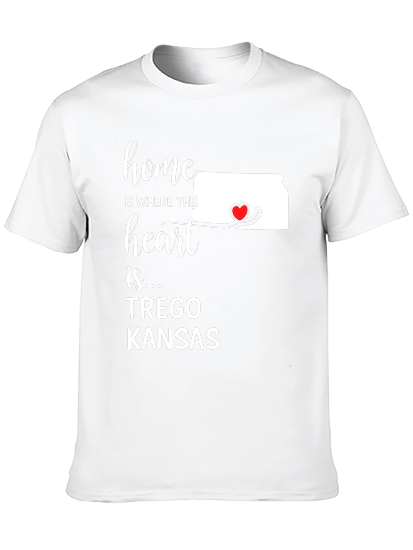 Home is Where the Heart is Trego Kansas T-Shirt