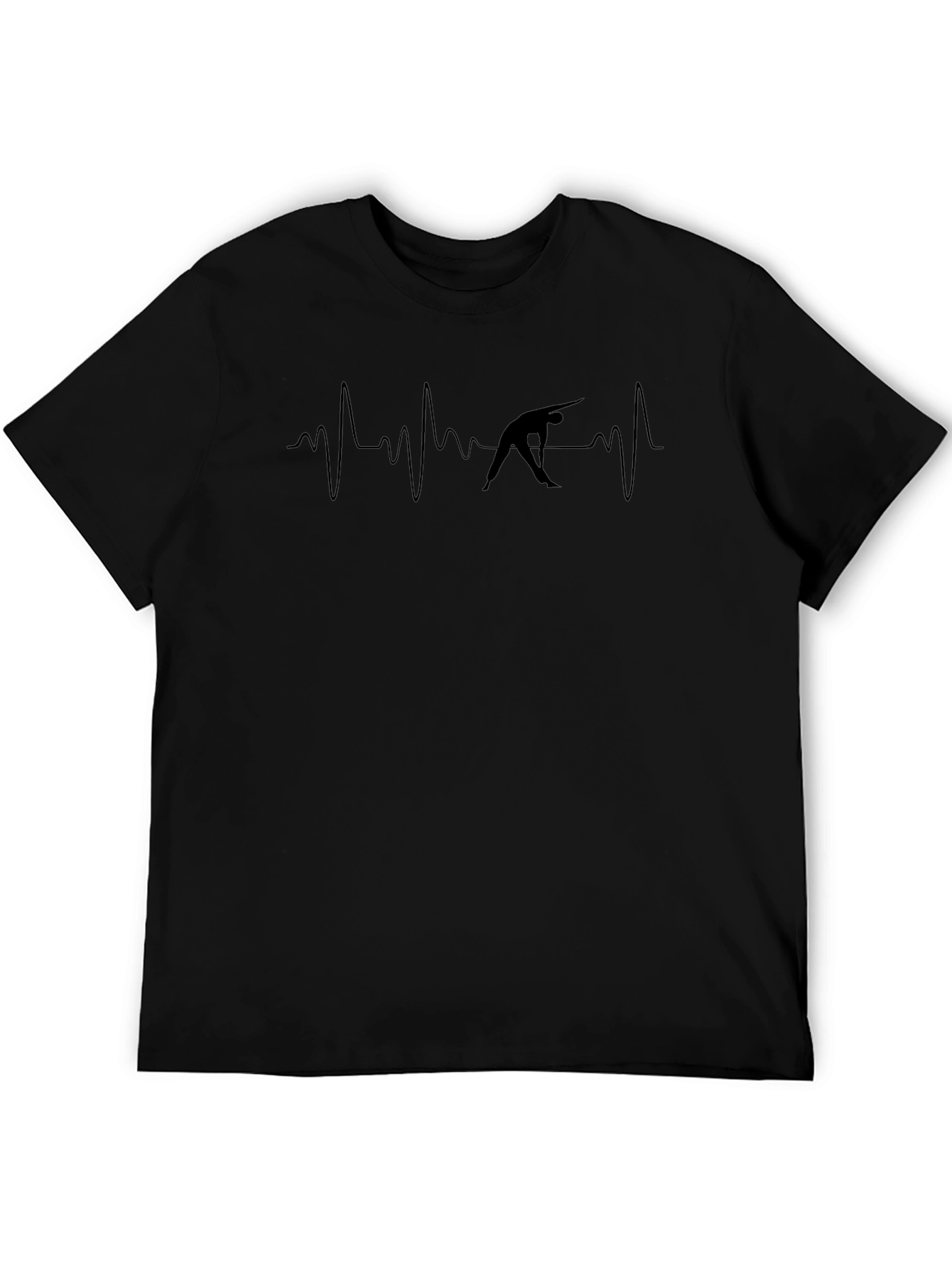 Yoga Heartbeat T-Shirt - Black
