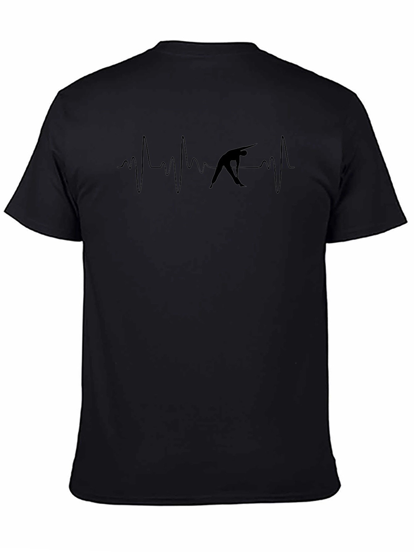 Yoga Heartbeat T-Shirt - Black