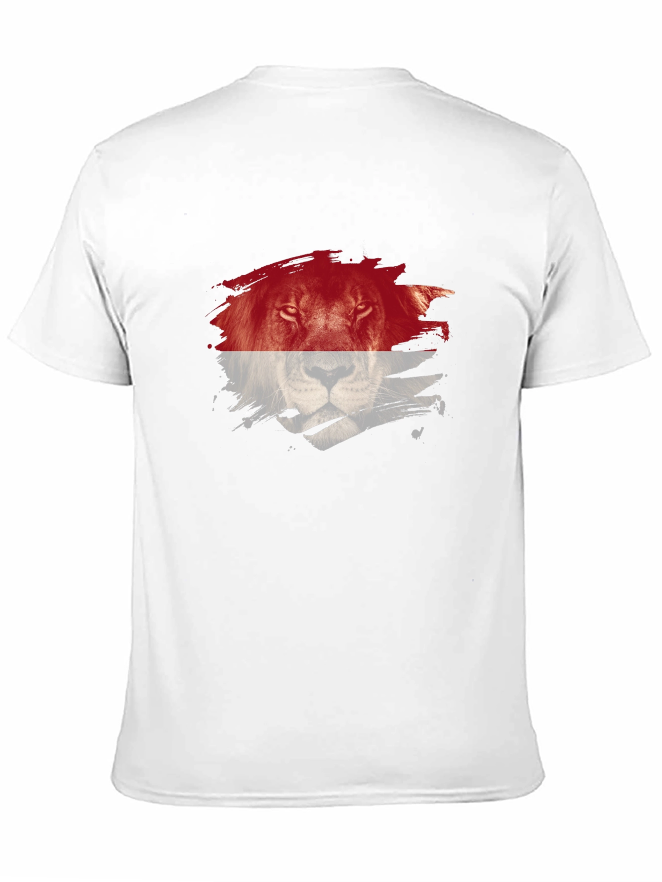 Lion Graphic Print Crew Neck T-Shirt