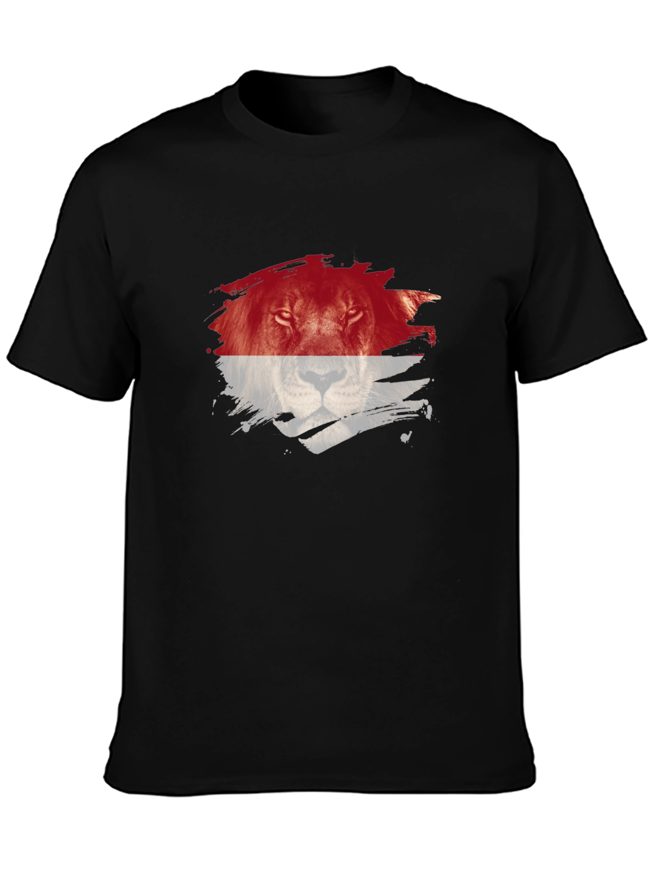 Lion Graphic Print Crew Neck T-Shirt