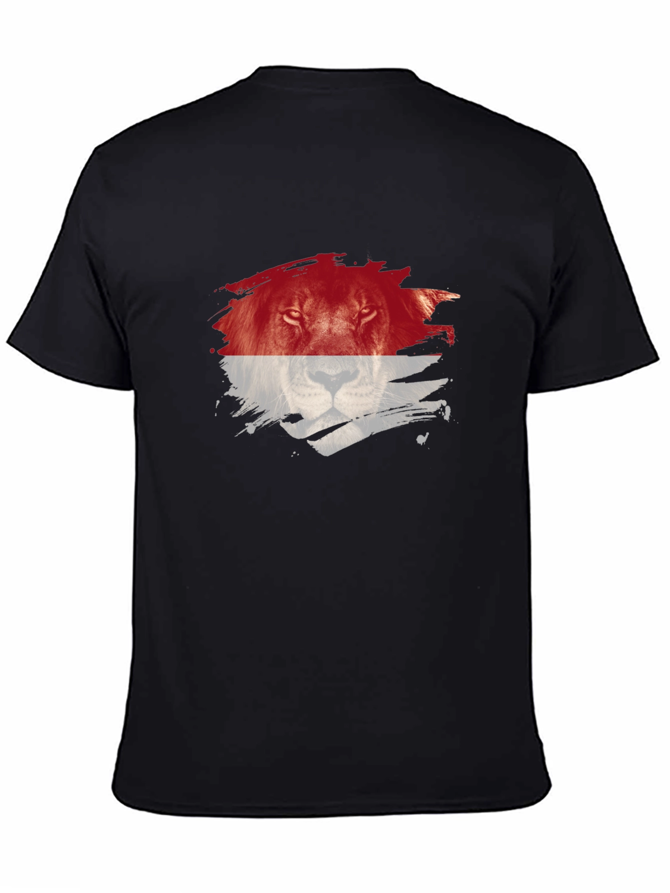 Lion Graphic Print Crew Neck T-Shirt