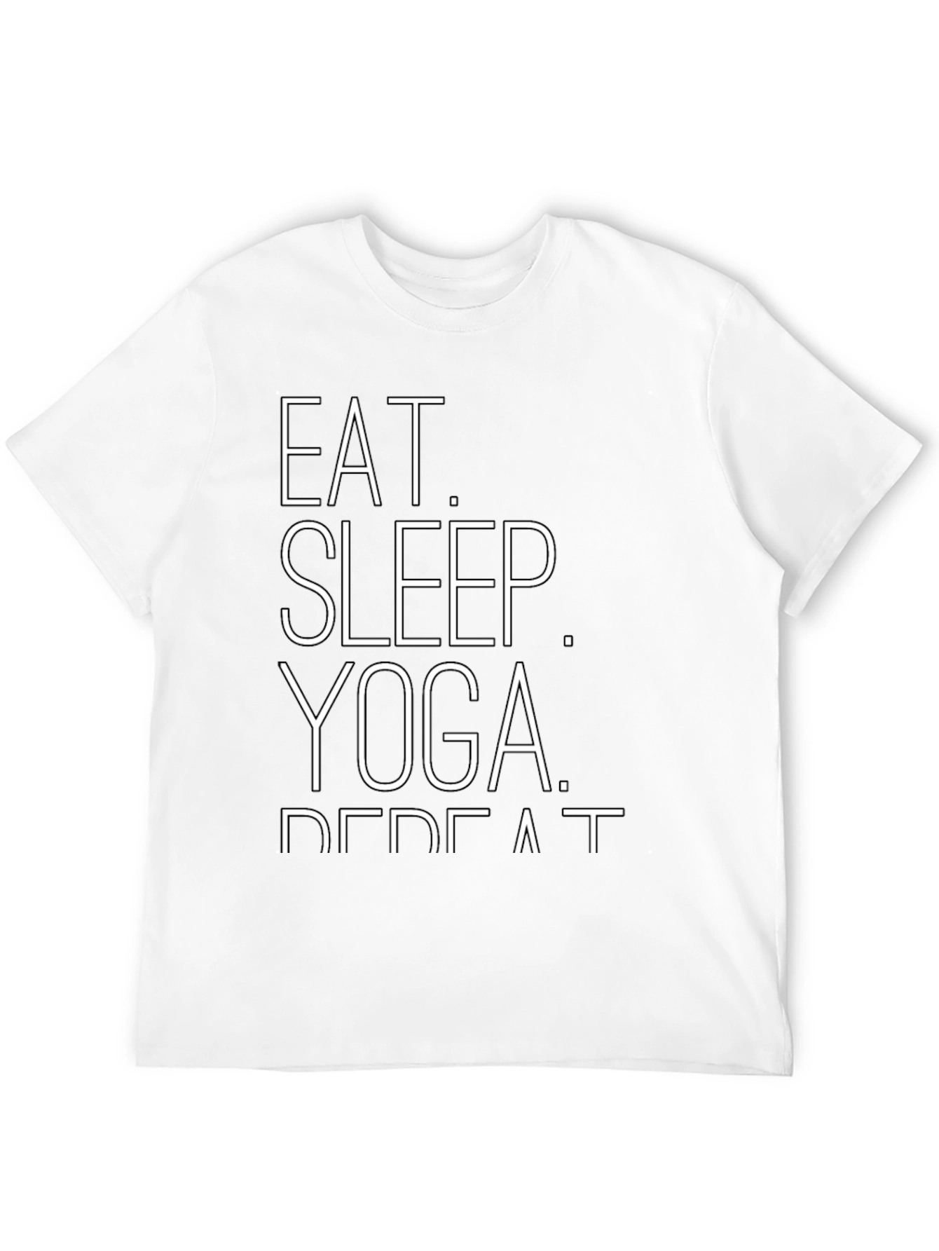 Eat Sleep Yoga Repeat Graphic Tee - Black