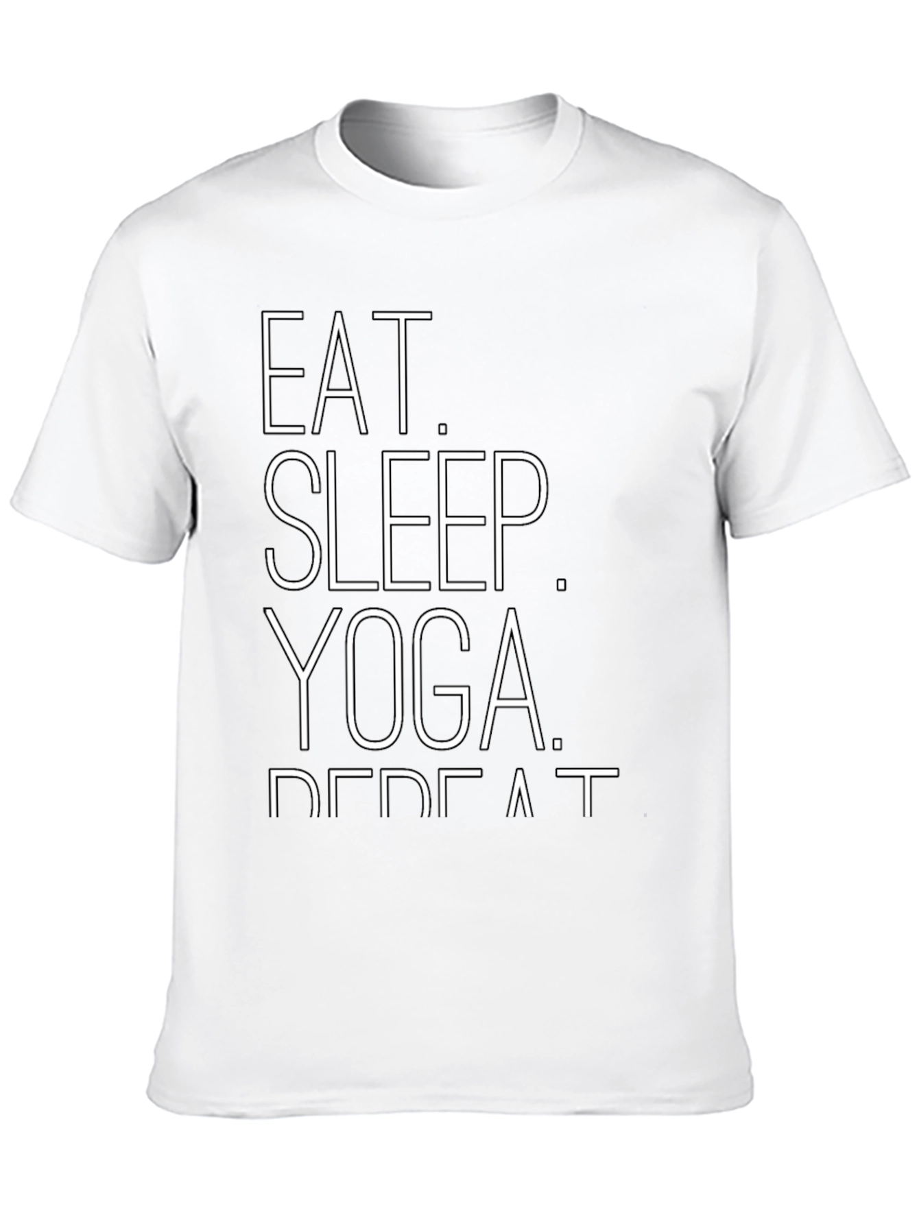 Eat Sleep Yoga Repeat Graphic Tee - Black